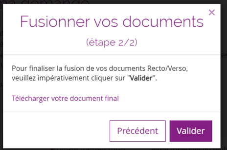 telechargement de document de fusion